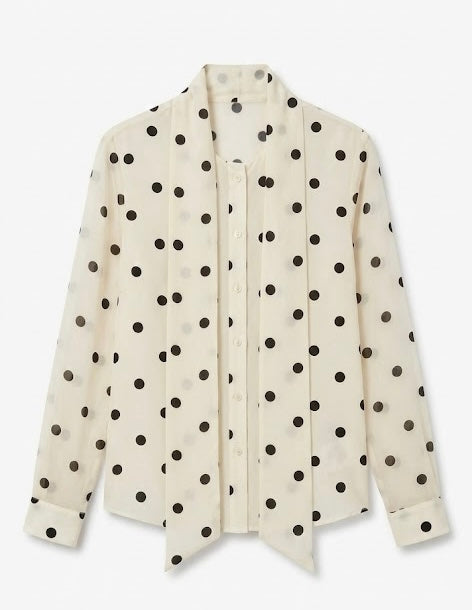 Blouse élégante à pois