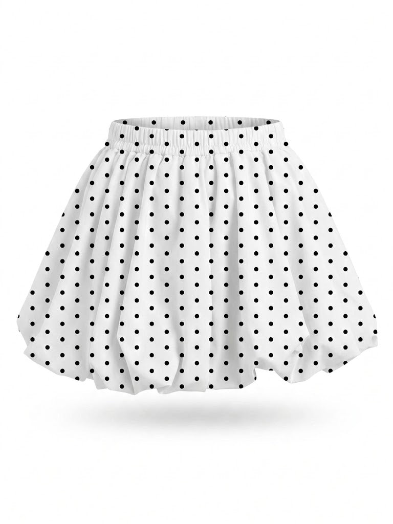 Jupe à pois noir pour femme