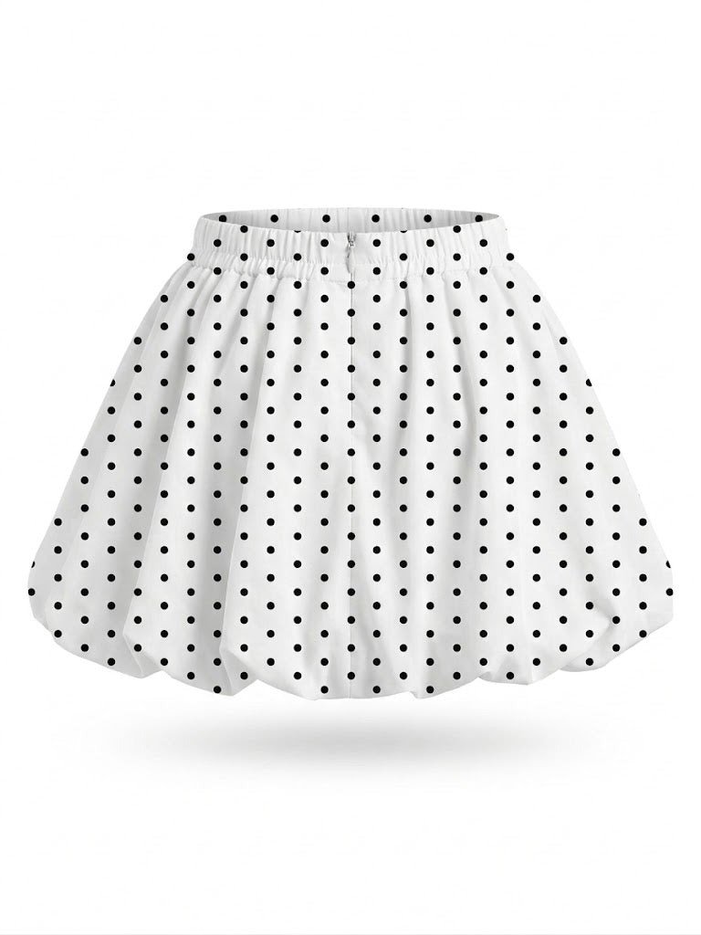 Jupe à pois noir pour femme