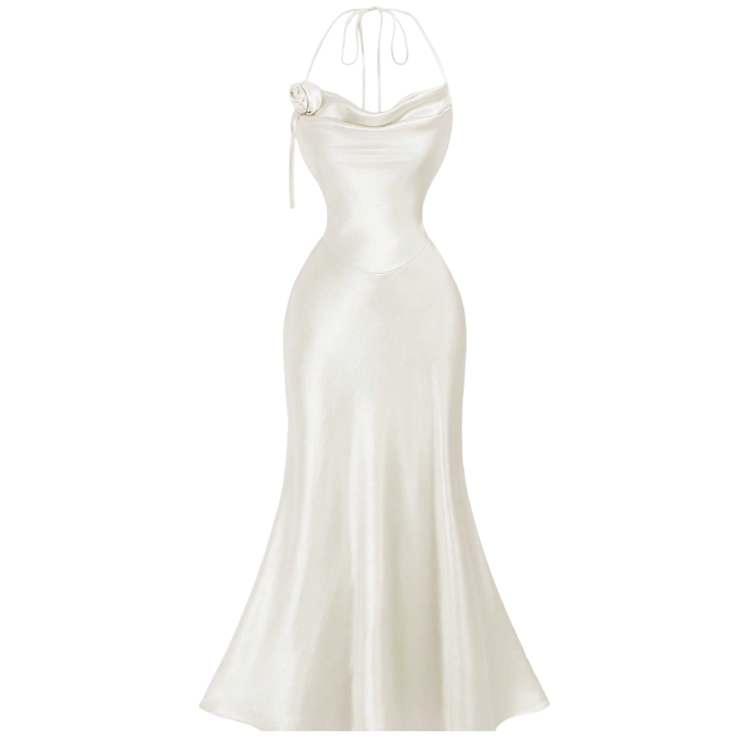 Robe en satin pour femme