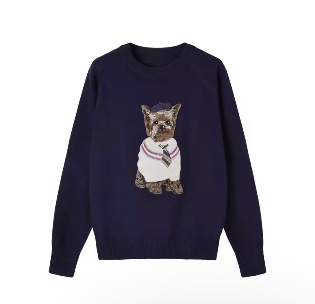 Pull avec motif chien