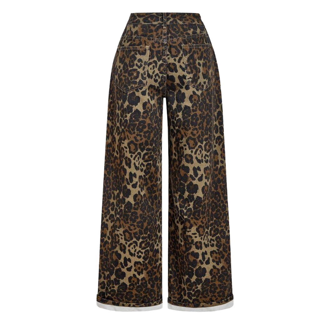 Jeans avec motif léopard