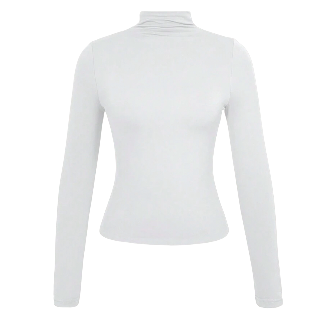 T-shirt manches longues avec col roulé